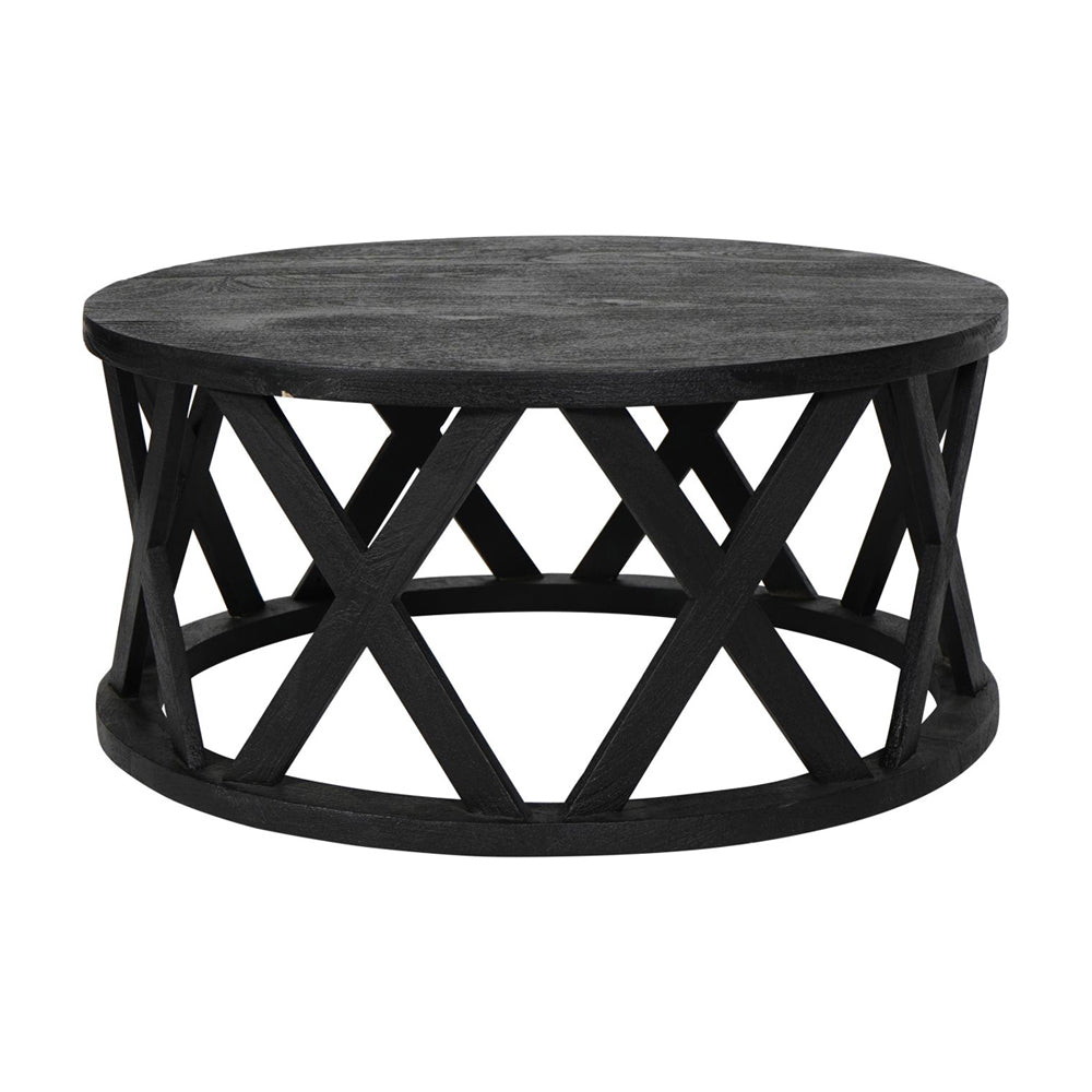 Libra Calm Neutral Collection - Cali Solid Wooden Coffee Table in Black