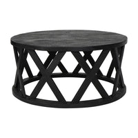 Libra Calm Neutral Collection - Cali Solid Wooden Coffee Table in Black