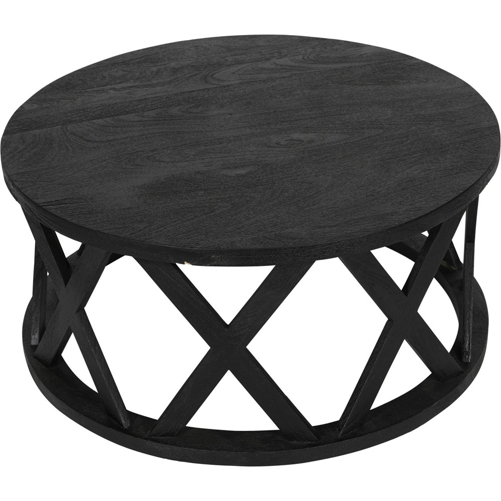 Libra Calm Neutral Collection - Cali Solid Wooden Coffee Table in Black