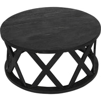 Libra Calm Neutral Collection - Cali Solid Wooden Coffee Table in Black