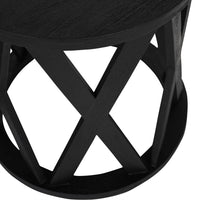 Libra Calm Neutral Collection - Cali Solid Wooden Set of 2 Nesting Side Tables in Black