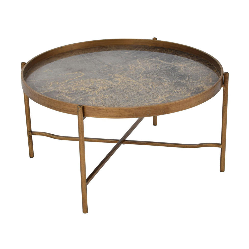 Libra Luxurious Glamour Collection - Vienna Atlas Coffee Table in Antiqued Gold