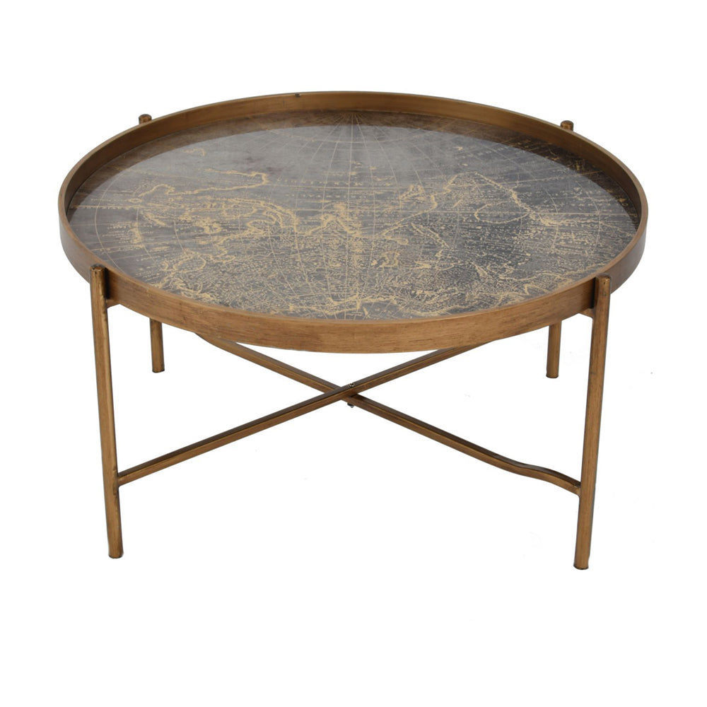 Libra Luxurious Glamour Collection - Vienna Atlas Coffee Table in Antiqued Gold