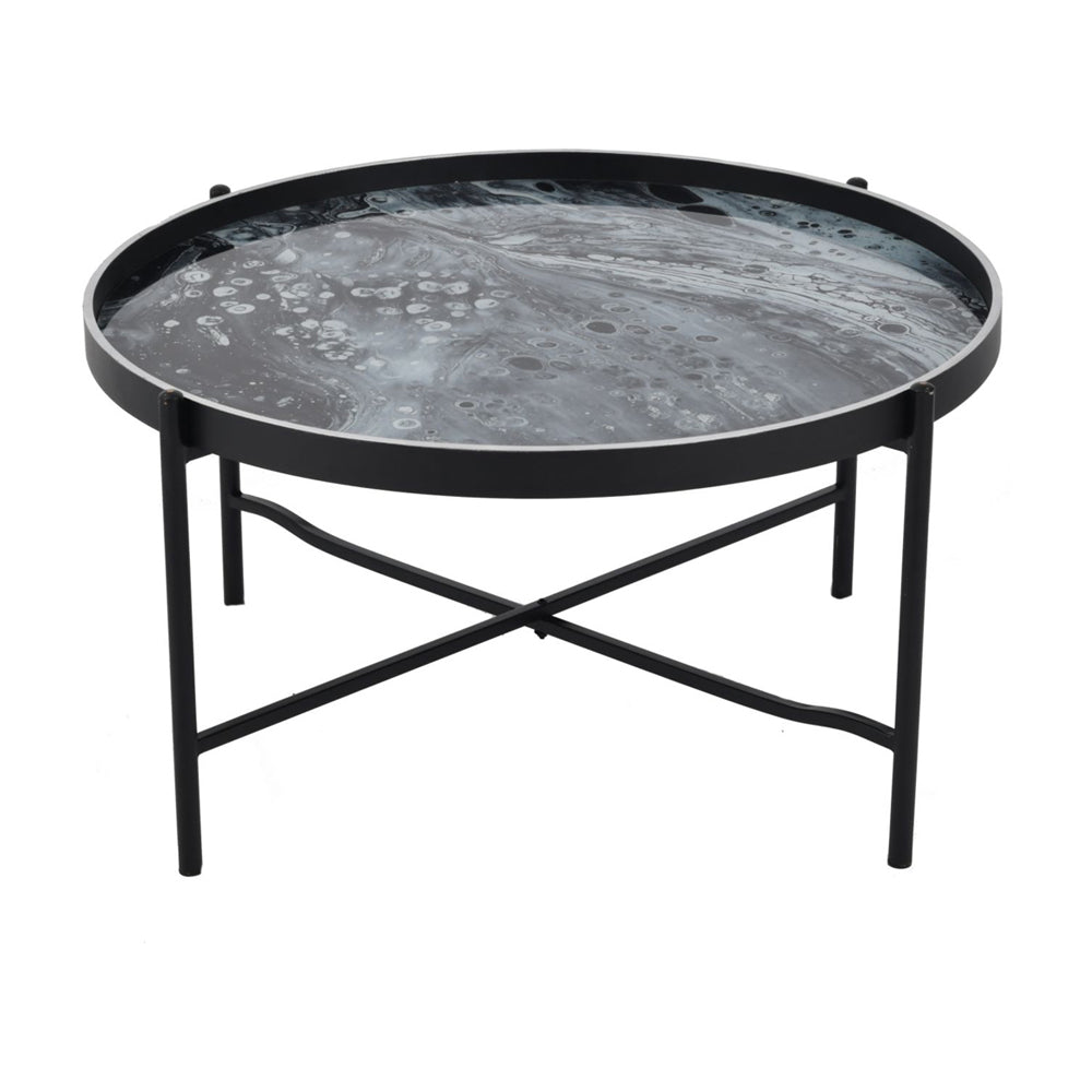 Libra Midnight Mayfair Collection - Monochrome Swirl Coffee Table