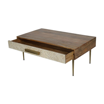 Libra Calm Neutral Collection - Linden Bone and Mango wood Coffee Table