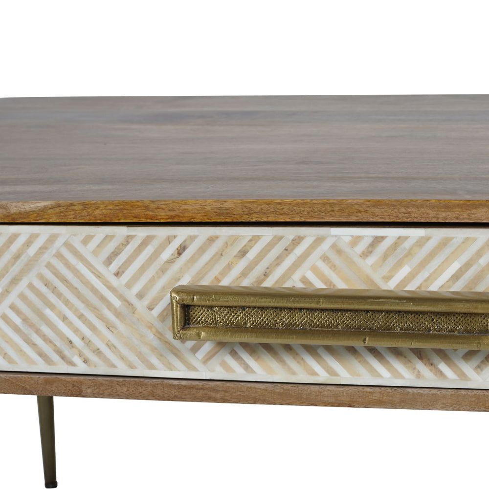 Libra Calm Neutral Collection - Linden Bone and Mango wood Coffee Table