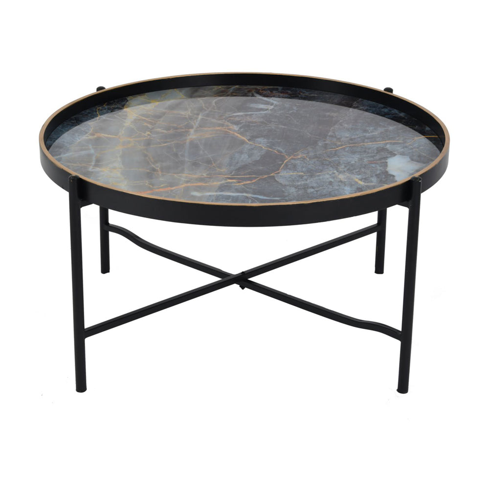 Libra Urban Botanic Collection - Vesuvius Coffee Table in Blue & Black