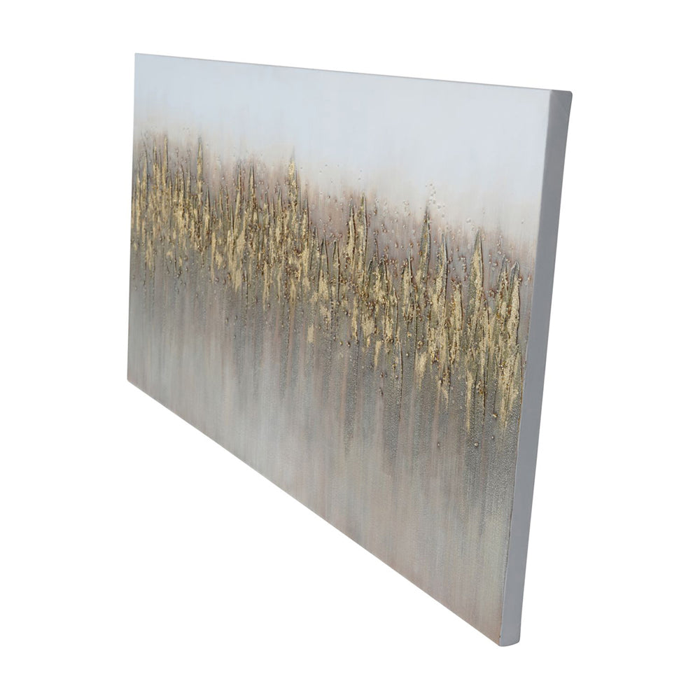 Libra Luxurious Glamour Collection - Abstract Golden Reeds Canvas 150x75cm