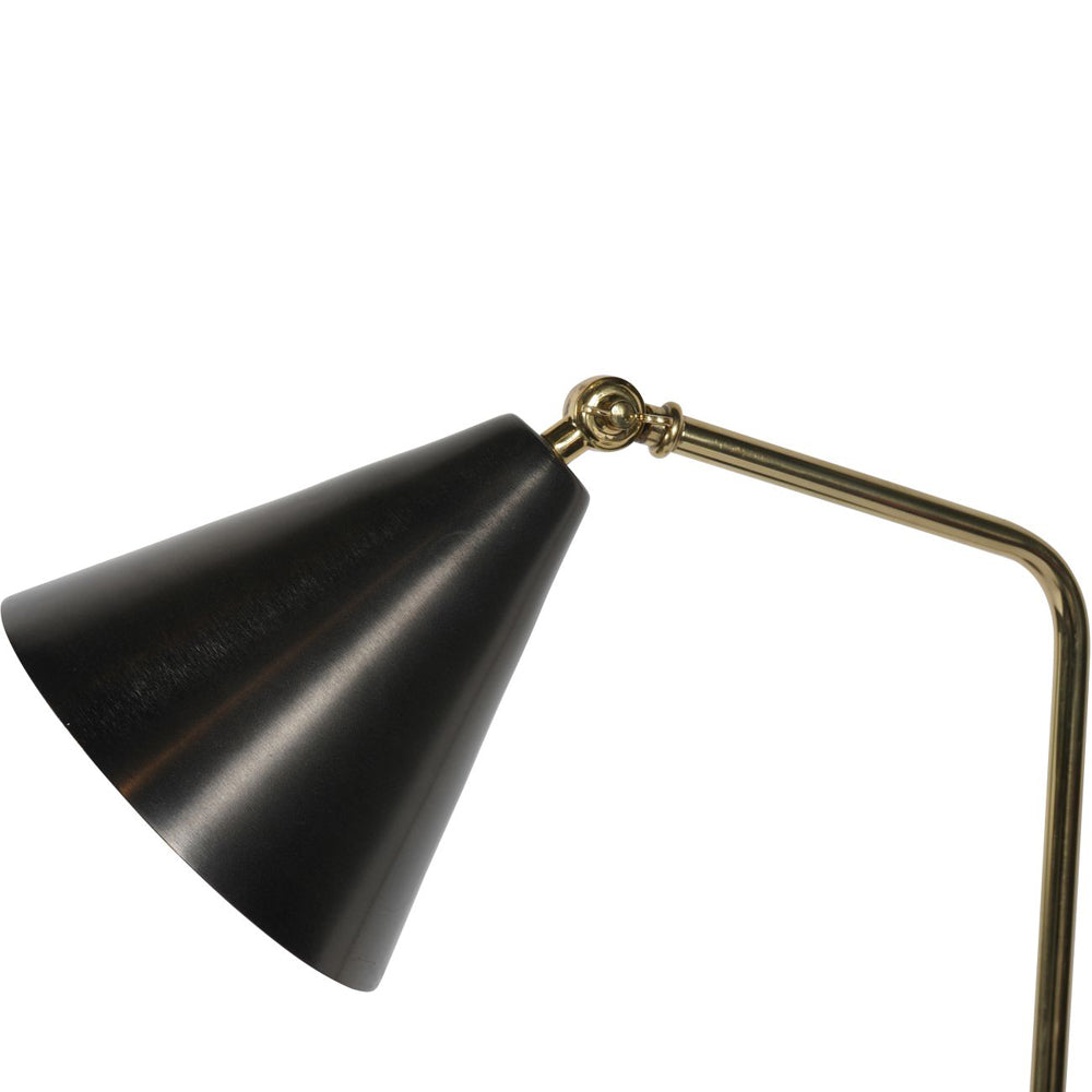 Libra Urban Botanic Collection - Amelie Brushed Floor Lamp with Table in Satin Grey & Brass