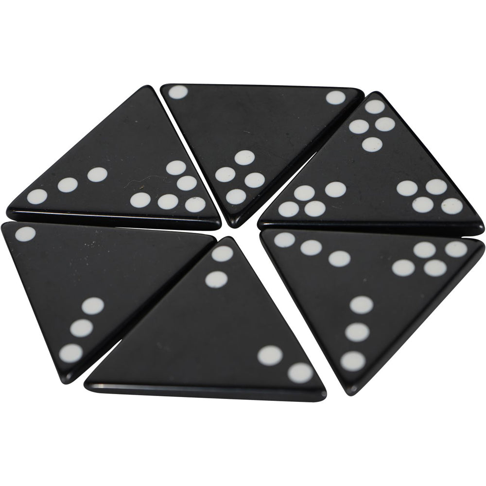 Libra Midnight Mayfair Collection - Triangular Dominoes Game in Resin