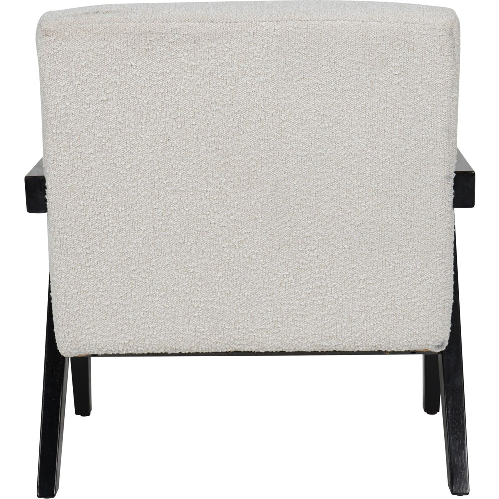 Libra Calm Neutral Collection - San Diego Wooden Frame Cream Boucle Armchair