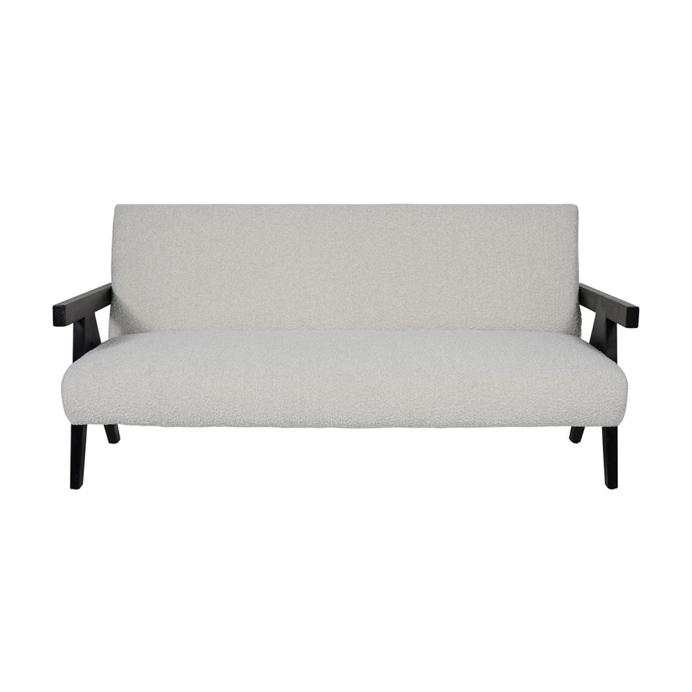 Libra Calm Neutral Collection - San Diego Wooden Frame Cream Boucle Sofa