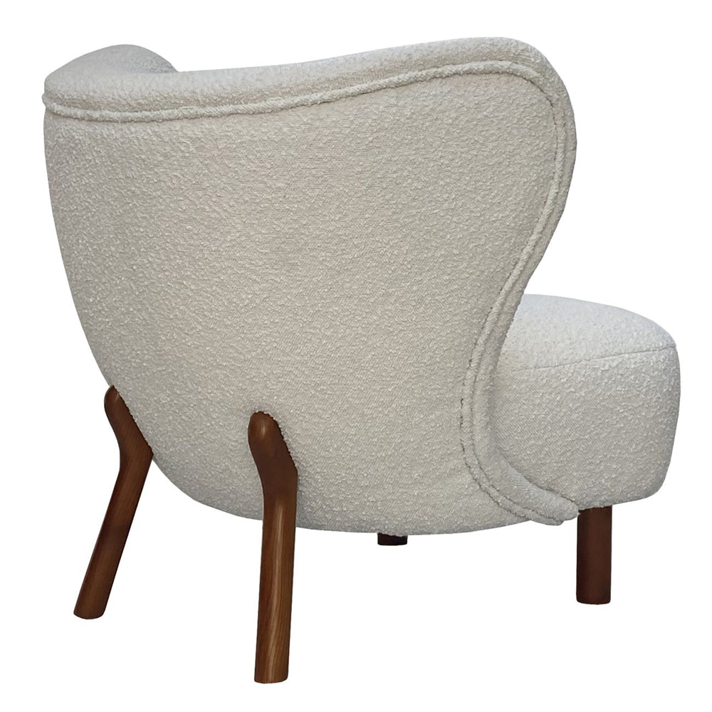 Libra Luxurious Glamour Collection - Lewis Wingback Occasional Chair in Cream Boucle