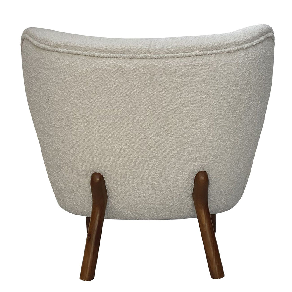 Libra Luxurious Glamour Collection - Lewis Wingback Occasional Chair in Cream Boucle