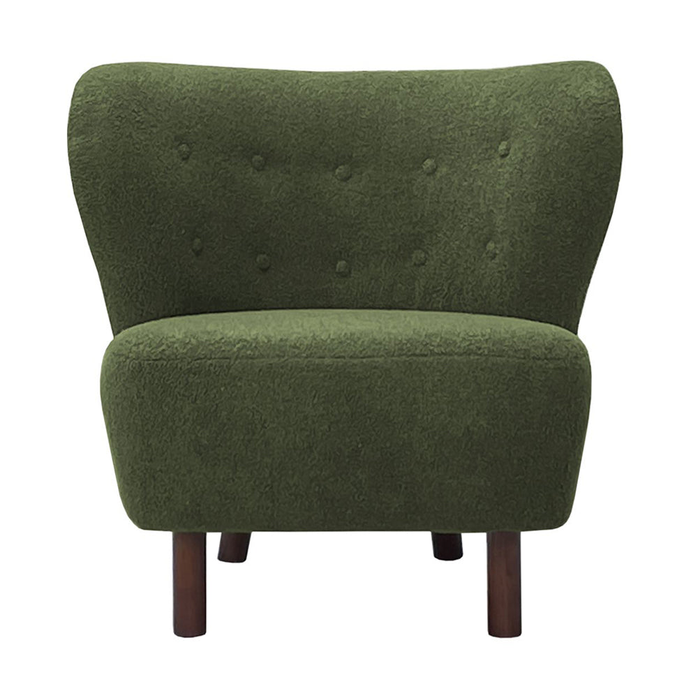 Libra Urban Botanic Collection - Lewis Wingback Occasional Chair in Hunter Green Boucle