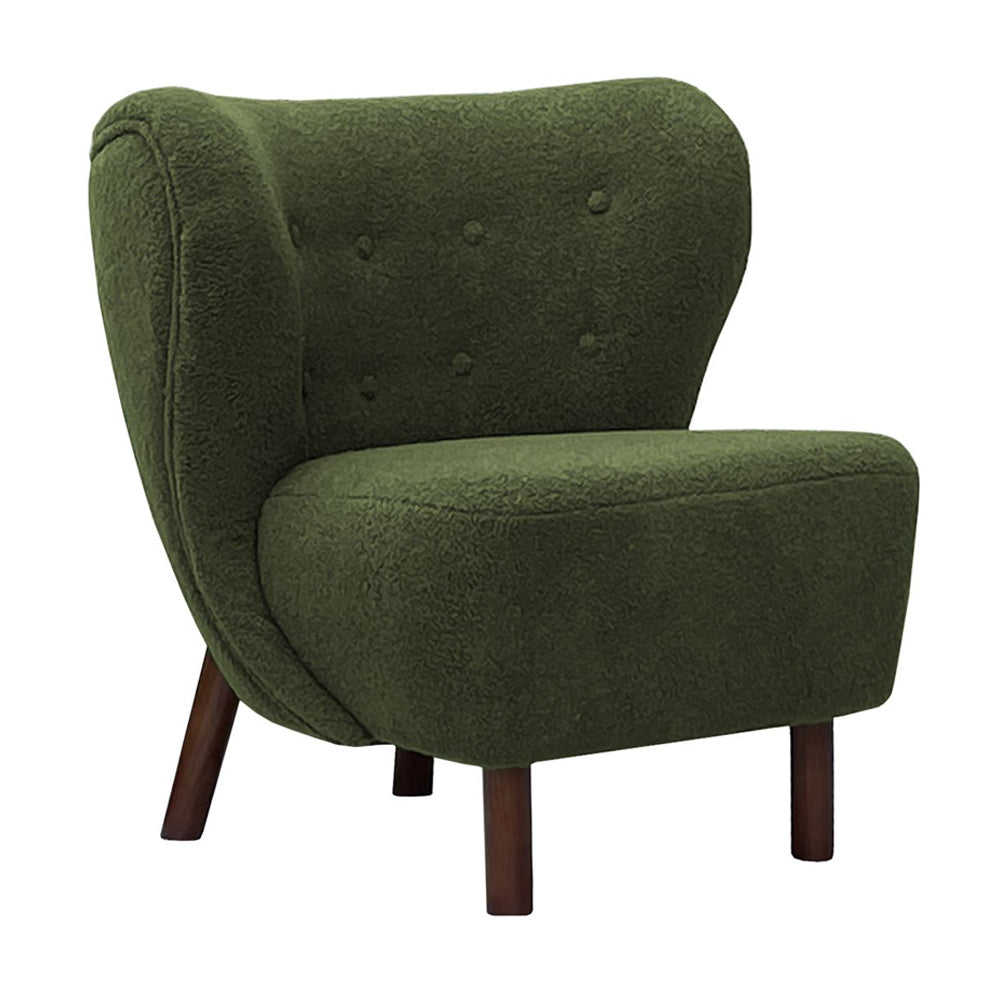 Libra Urban Botanic Collection - Lewis Wingback Occasional Chair in Hunter Green Boucle