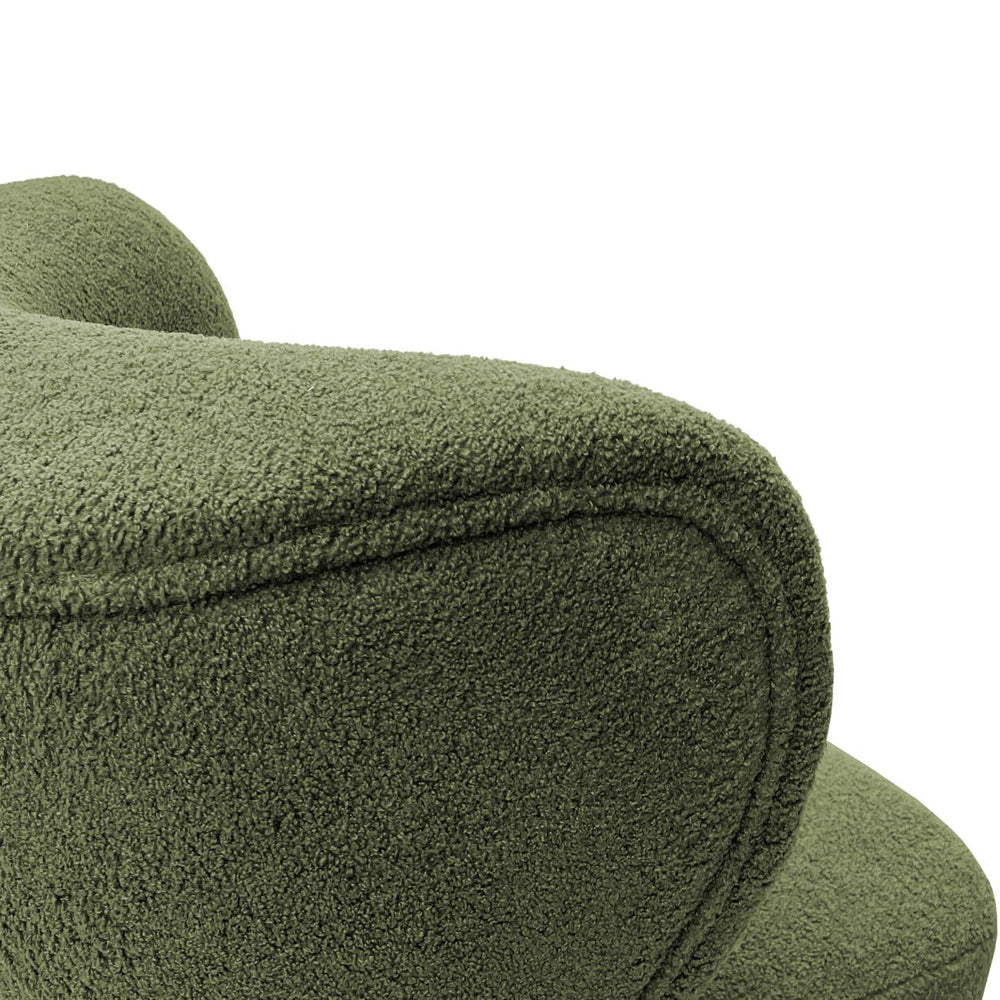 Libra Urban Botanic Collection - Lewis Wingback Occasional Chair in Hunter Green Boucle