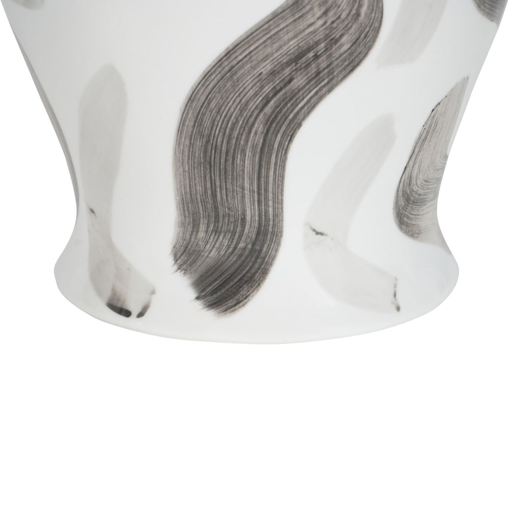 Libra Calm Neutral Collection - Monochome Brush Swirl Ginger Jar