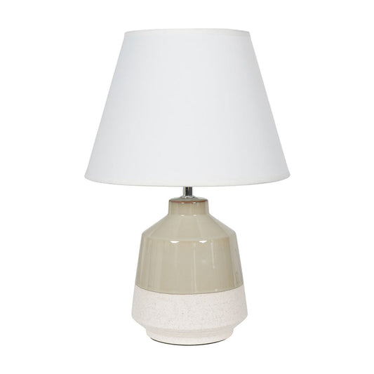 Libra Urban Botanic Collection - Canterbury Soft Green Dipped Glaze Table Lamp with Ivory Coolie Shade