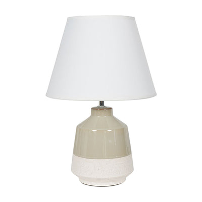 Libra Urban Botanic Collection - Canterbury Soft Green Dipped Glaze Table Lamp with Ivory Coolie Shade