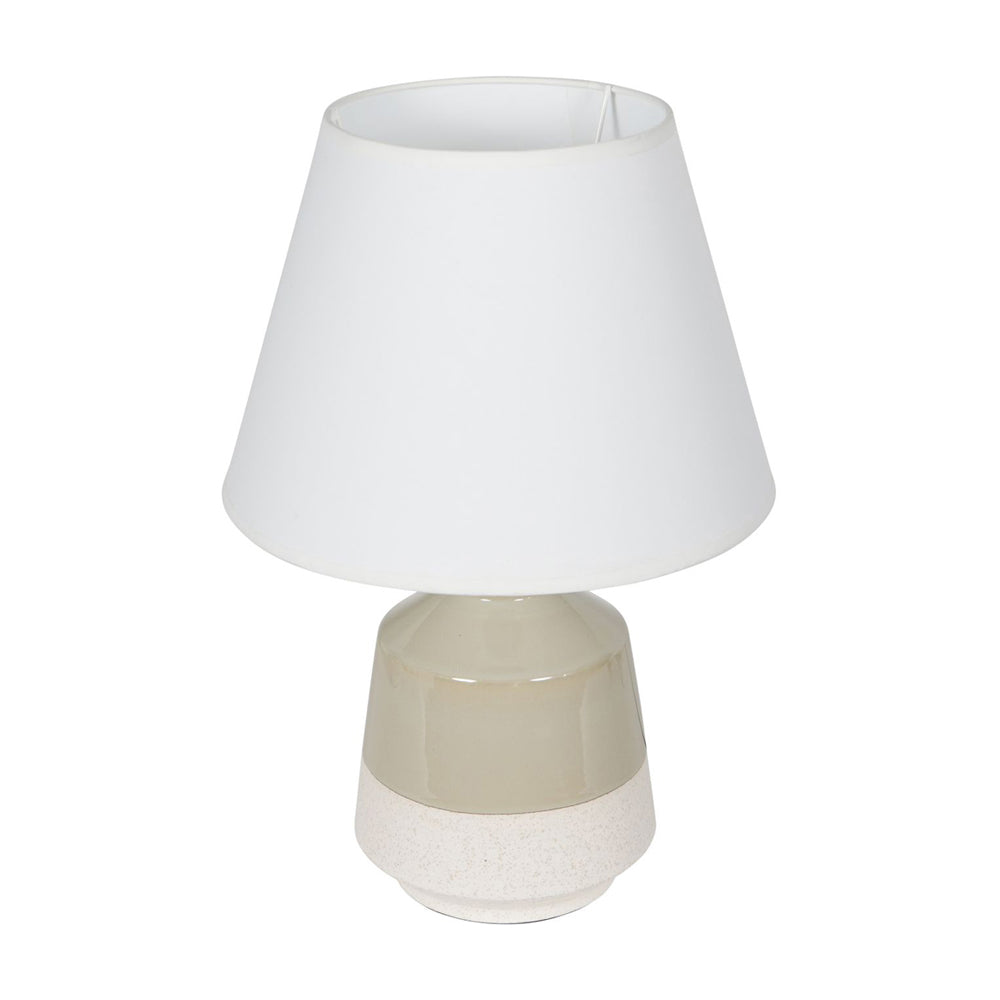 Libra Urban Botanic Collection - Canterbury Soft Green Dipped Glaze Table Lamp with Ivory Coolie Shade