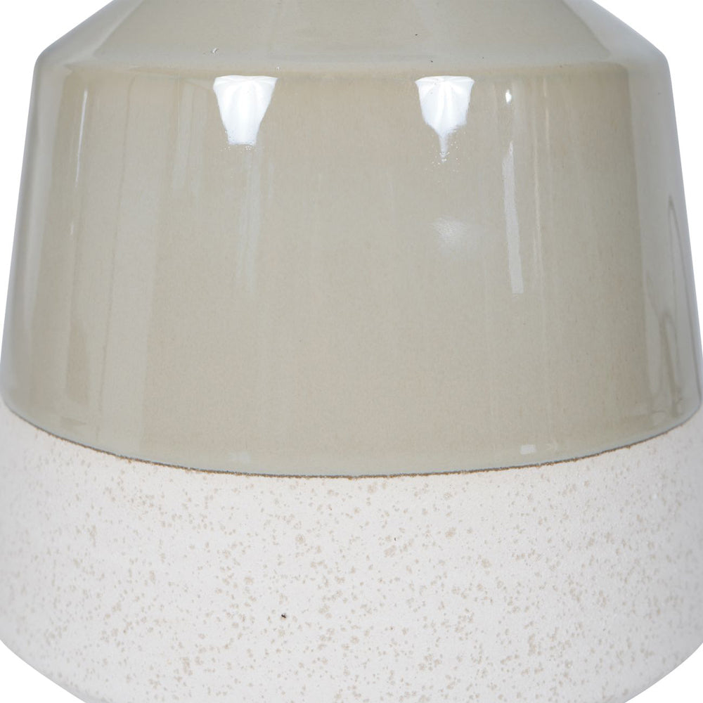 Libra Urban Botanic Collection - Canterbury Soft Green Dipped Glaze Table Lamp with Ivory Coolie Shade