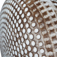 Libra Calm Neutral Collection - Chariot Round Ceramic Table Lamp & Ivory Oval Drum Shade