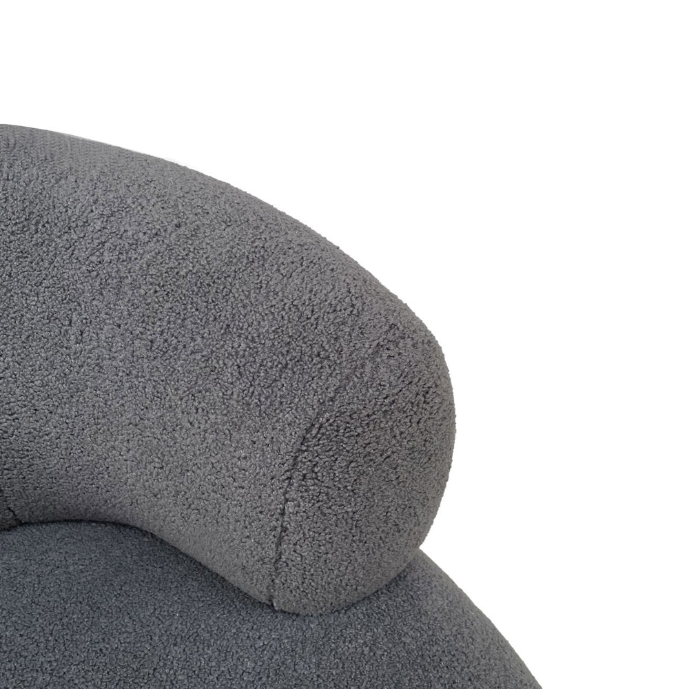 Libra Midnight Mayfair Collection - Luna Occasional Chair in Boucle Grey