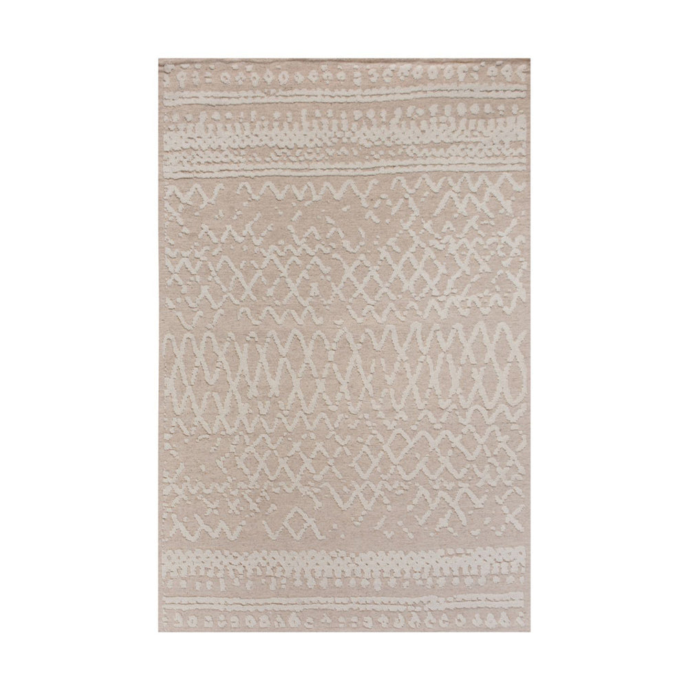 Libra Luxurious Glamour Collection - Canna Knitted Rug in Beige & Ivory 160x230cm