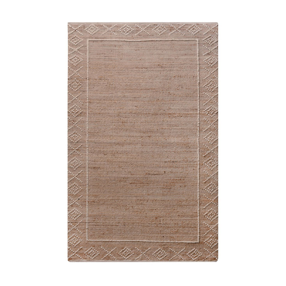 Libra Urban Botanic Collection - Templin Hand Woven Jute & Wool Rug in Natural & Ivory 160x230cm