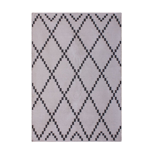 Libra Urban Botanic Collection - Laridel Jacquard Woven Rug in Charcoal & Ivory