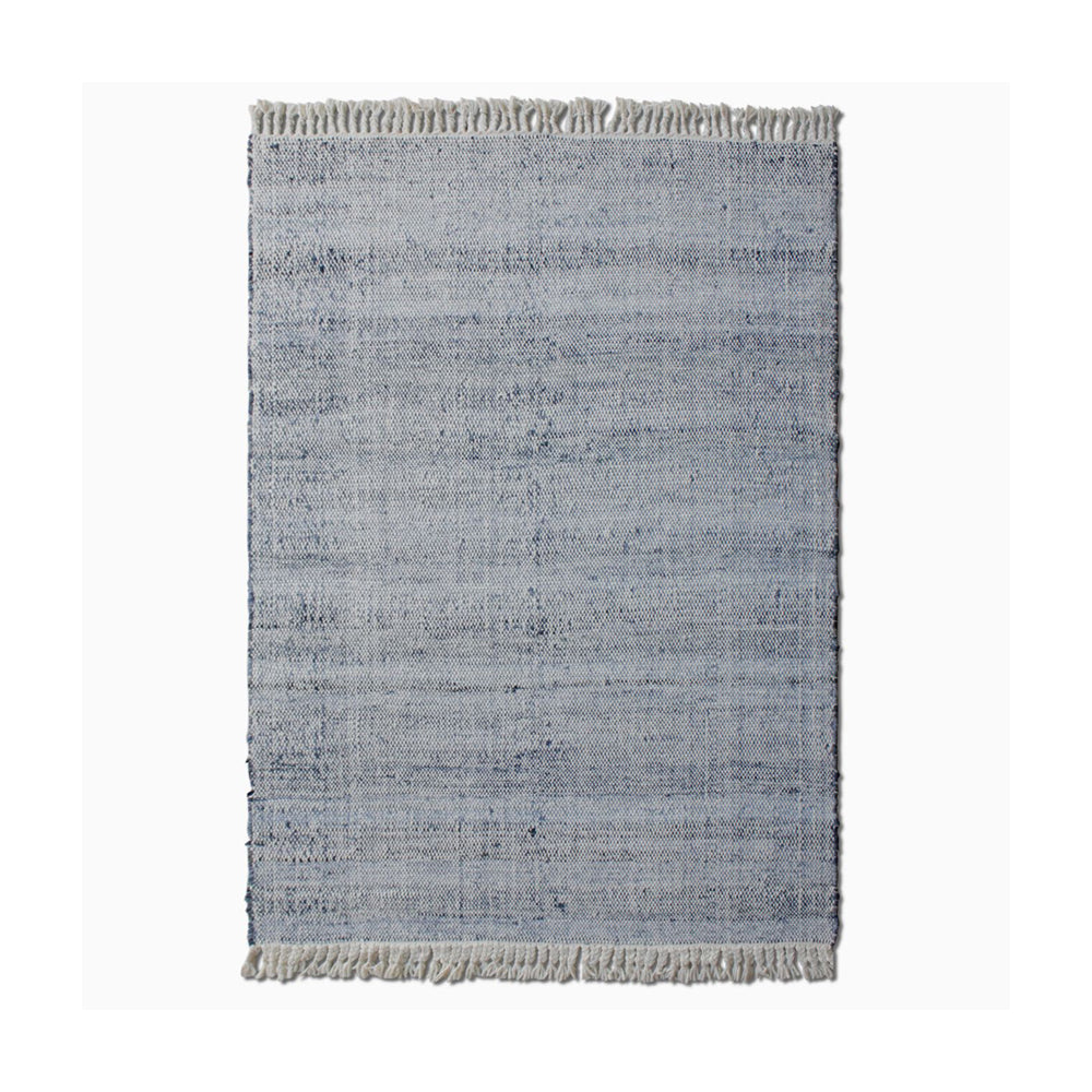 Libra Urban Botanic Collection - Ernad Hand Woven Denim & Wool Rug in Grey & Cream 160x230cm