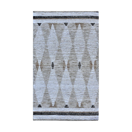 Libra Urban Botanic Collection - Yarkon Hand Woven Rug in Ivory & Charcoal 160x230cm