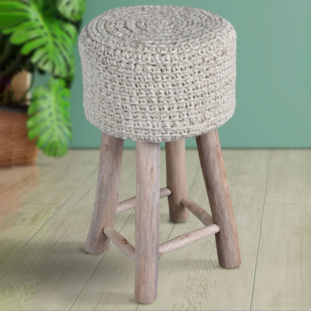 Libra Calm Neutral Collection - Nomad Natural Knitted Stool