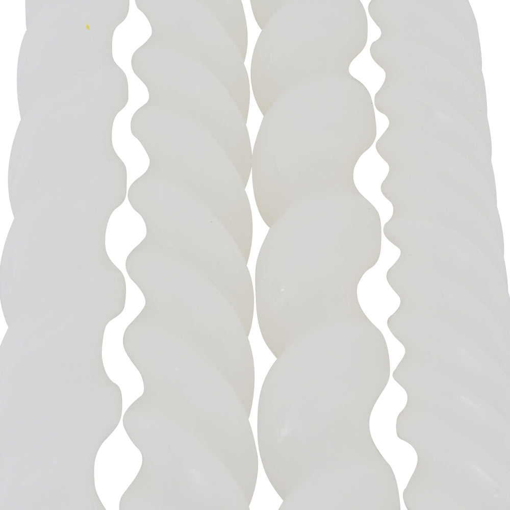 Libra Midnight Mayfair Collection - Set Of 4 Twisted Dinner Candles White