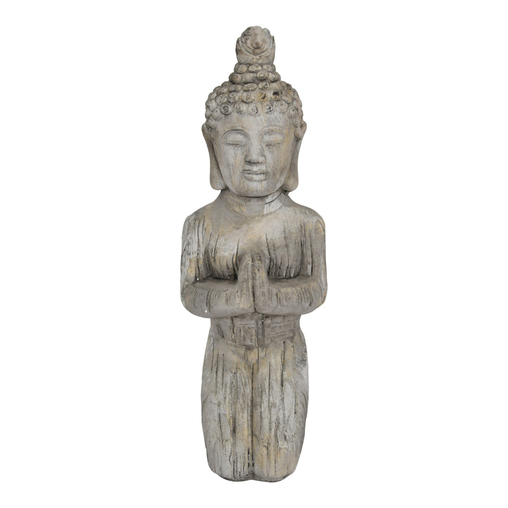 Libra Urban Botanic Collection - Kneeling Concrete Buddha Sculpture