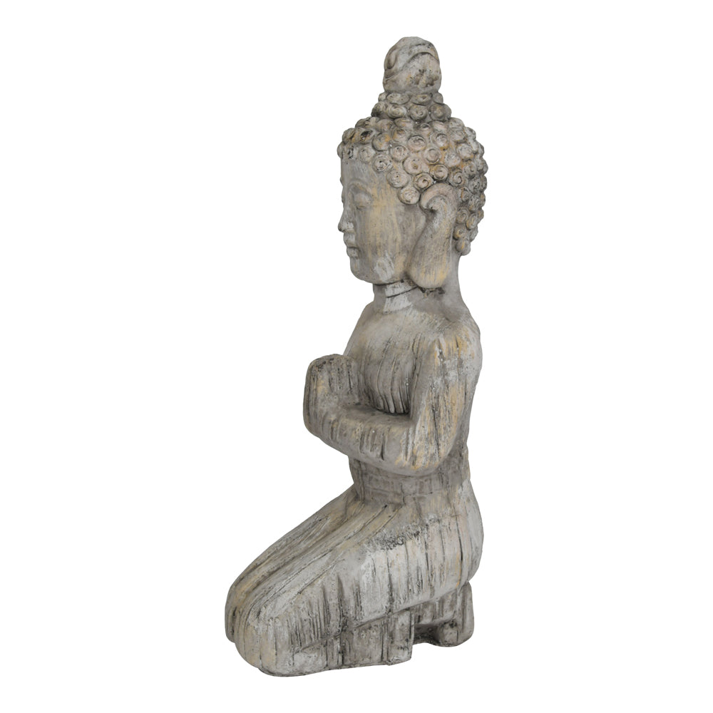 Libra Urban Botanic Collection - Kneeling Concrete Buddha Sculpture