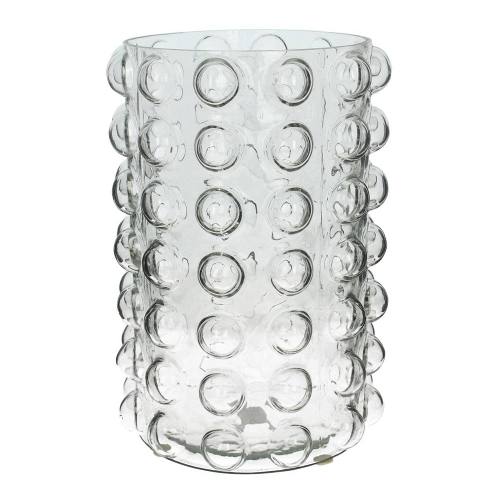 Libra Luxurious Glamour Collection - Bobble Clear Glass Candle Holder Large