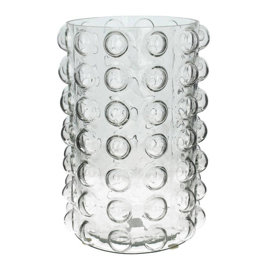 Libra Luxurious Glamour Collection - Bobble Clear Glass Candle Holder Large