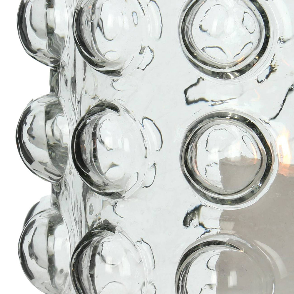 Libra Luxurious Glamour Collection - Bobble Clear Glass Candle Holder Large