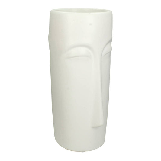 Libra Midnight Mayfair Collection - Silhouette Face Ceramic White 29 cm Vase