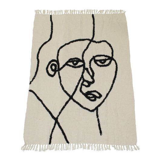 Libra Urban Botanic Collection - Linework Face Cotton Throw