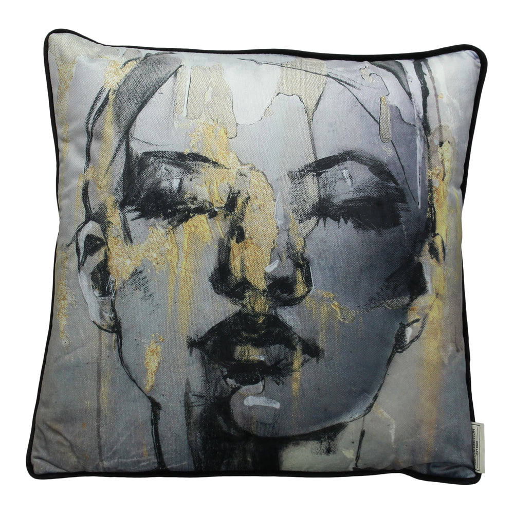 Libra Urban Botanic Collection - Sketched Female Figure Cushion