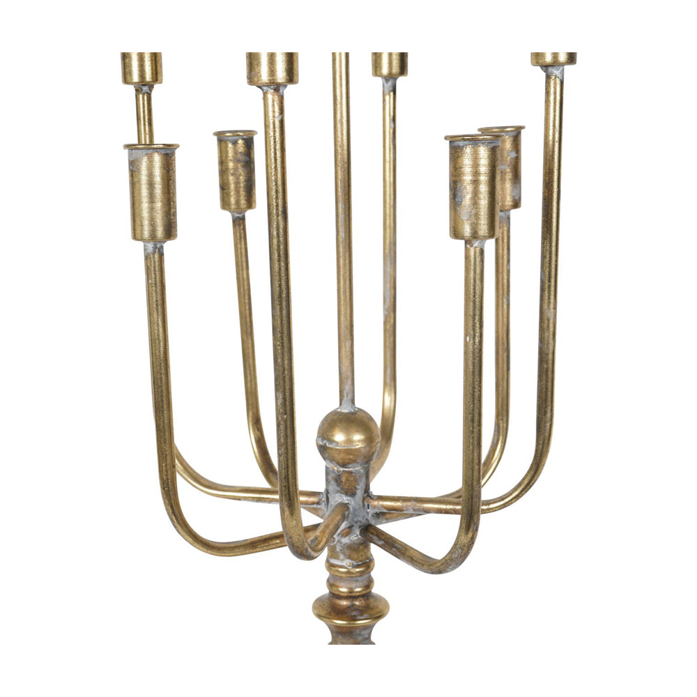 Libra Luxurious Glamour Collection - Rustic Gold 9 Candle Candelabra