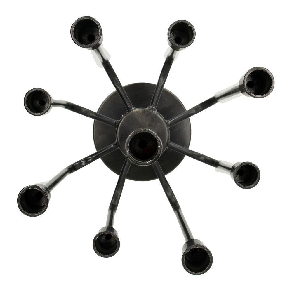 Libra Urban Botanic Collection - Rustic Black 9 Candle Candelabra