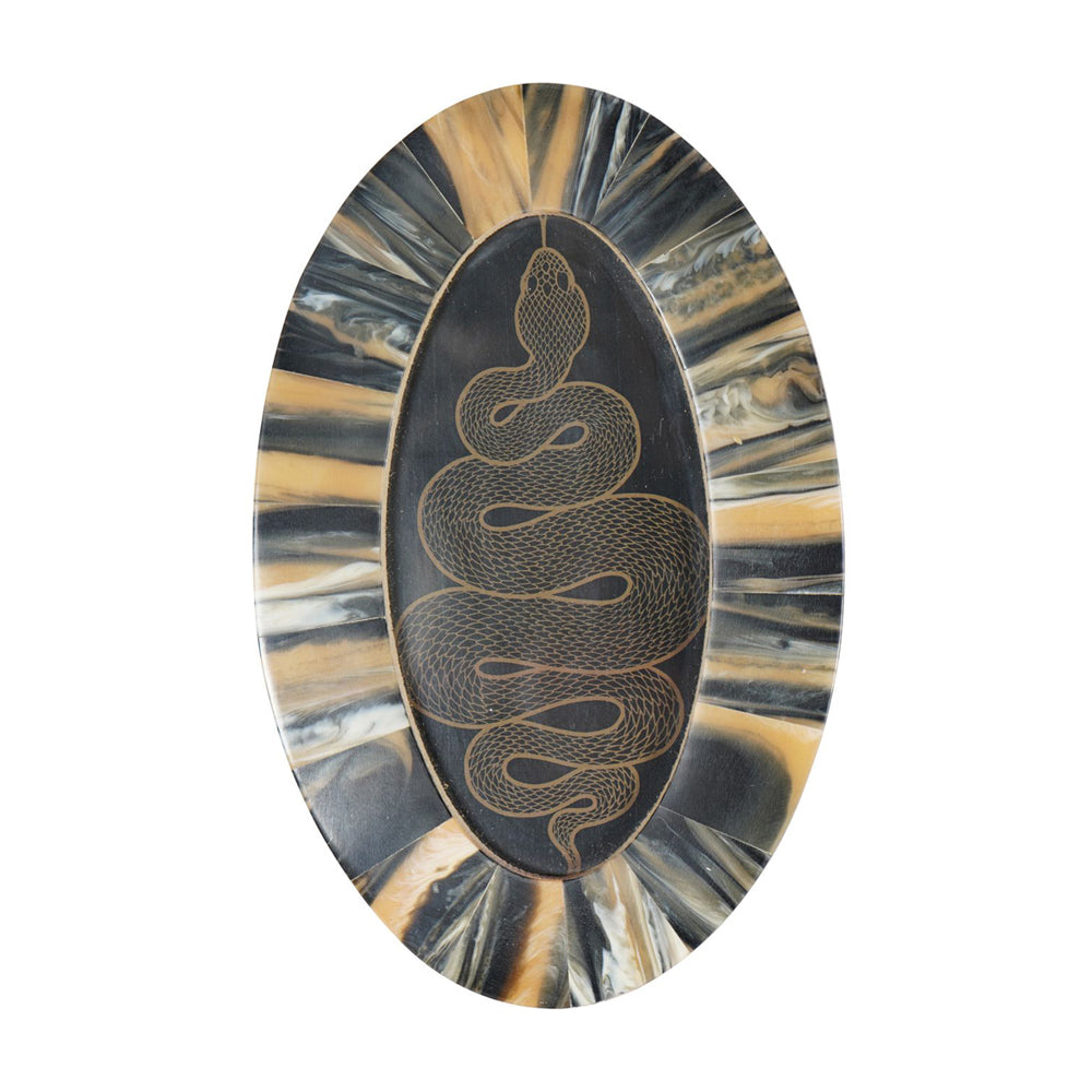 Libra Calm Neutral Collection - Tortoiseshell Style Oval Photo Frame