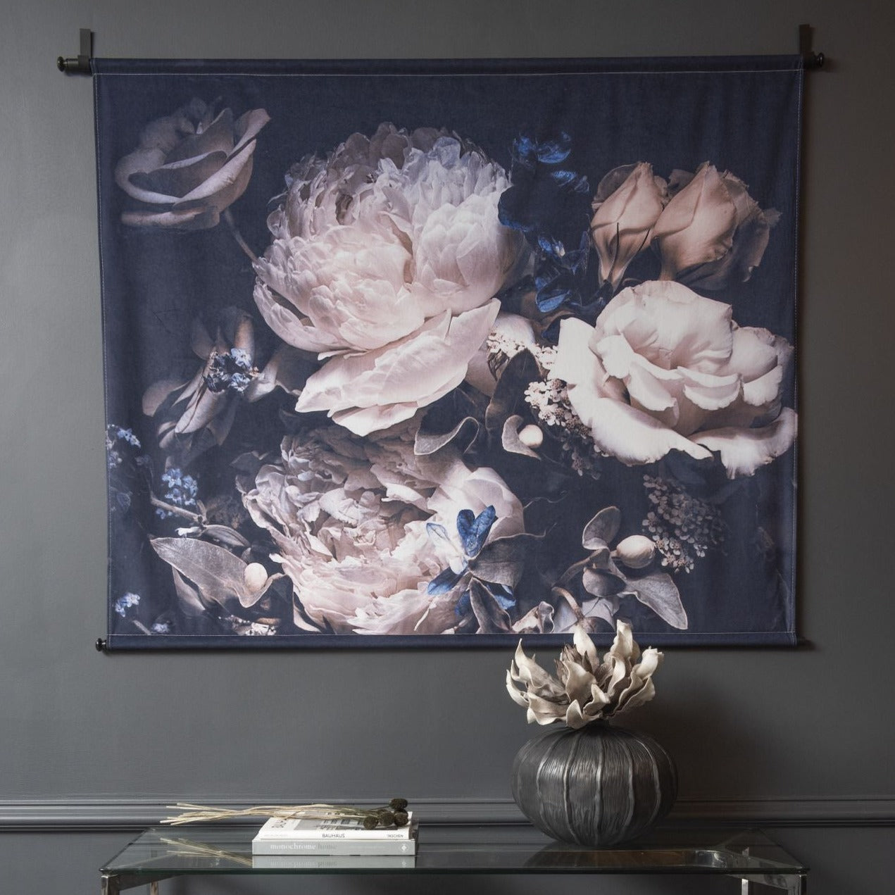 Libra Midnight Mayfair Collection - Peony Velvet Wall Hanging