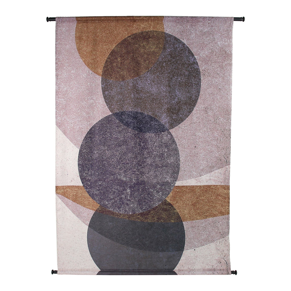 Libra Calm Neutral Collection - Elemental Circles Velvet Wall Hanging