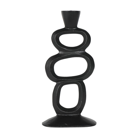 Libra Calm Neutral Collection - Organic Sculptural Candle Holder in Black