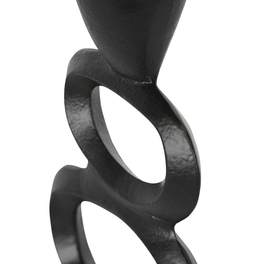 Libra Calm Neutral Collection - Organic Sculptural Candle Holder in Black